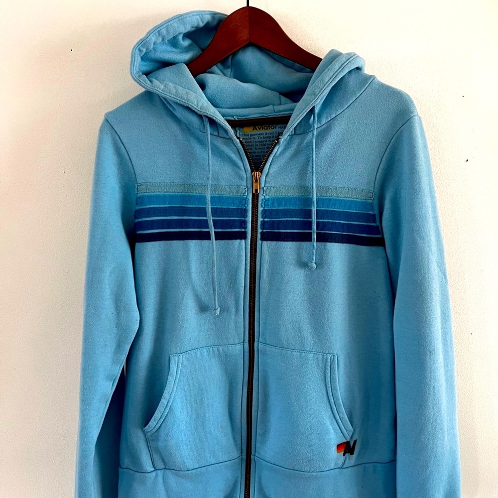 Aviator Nation Blue Hoodie adult medium